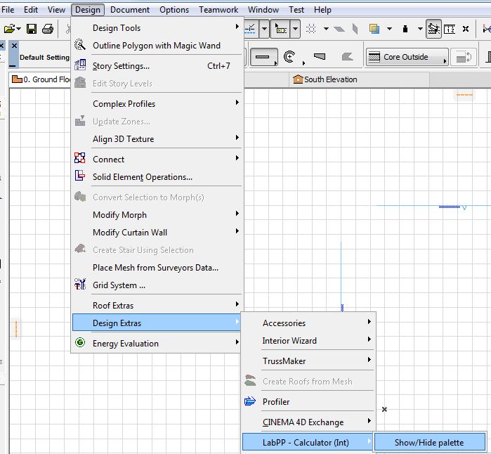 Start LabPP_Calc palette